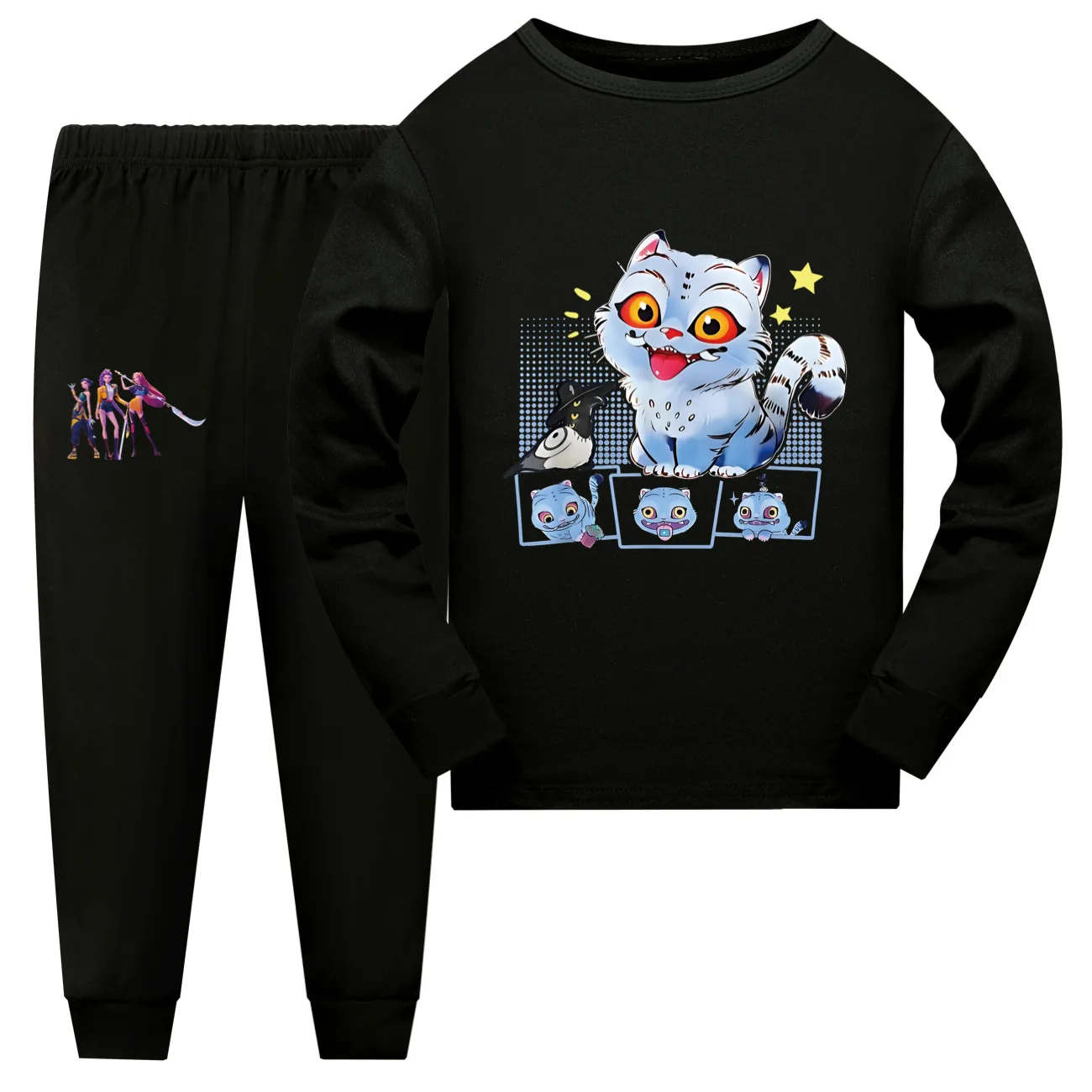 

Kpop Demon Hunters Kids Clothes Tiger Girls Boys Pajama Set Fashion Boys Long Sleeve Pyjamas Children Sleepwear Suit Homewear