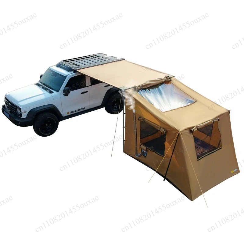 Outdoor Side Tent Expansion Shelter 2 Tent Ultra Canopy Side Tent House Chimney Mouth Skylight Tunnel
