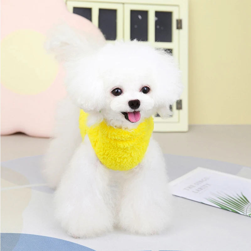 Pet Clothes Warm Winter Dog Cat Jacket Cute Wavy Double-sided Fleece Soft Puppy Kitten Coats For Small Medium Dogs Cats