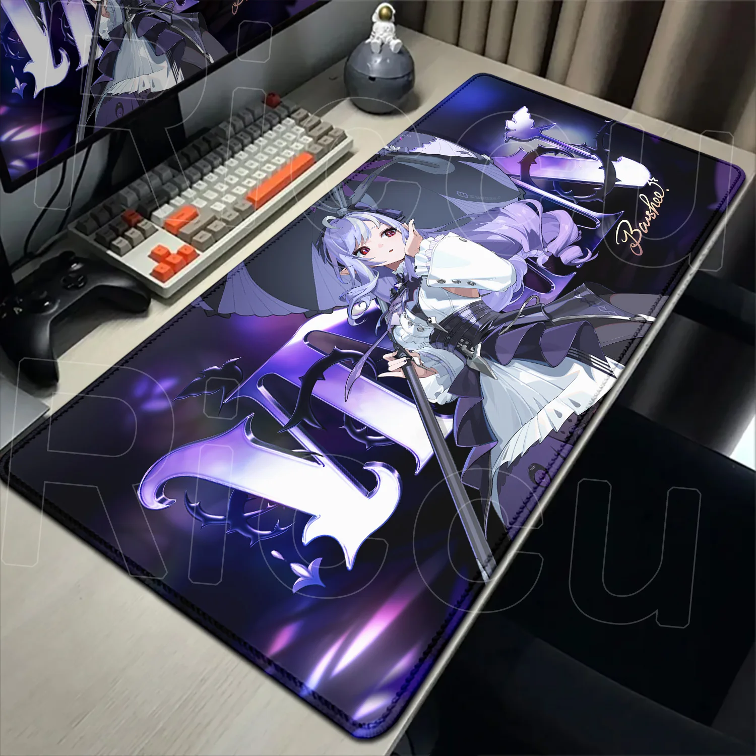 

XXL HD Printing Zenless Zone Zero Mouse Pad PC accessories ZZZ natural rubber Kawaii 90x40cm MousePad Laptop Keyboard Desk Mat
