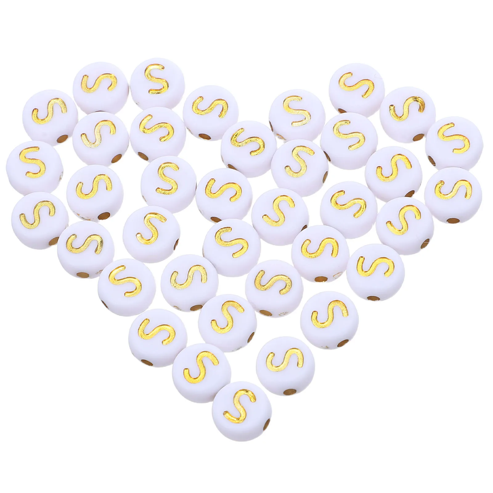 

100Pcs Alphabet Letter Beads Flat Round Acrylic for DIY Bracelet Necklace Keychain Making Jewelry Craft Supplies