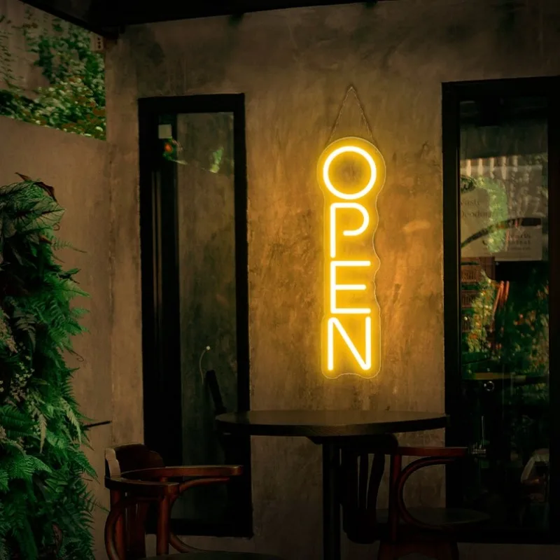 Open Neon Sign LED Night Light USB Powered Business Signboard for Salon Store Shop Coffee Bar Store Wall Decor Neon LED Signs
