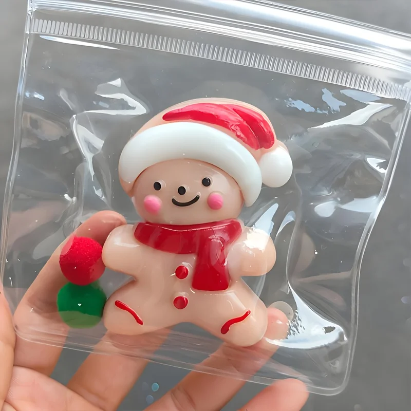 Juguetes navideños para apretar, Papá Noel, muñeco de nieve, alce, Kawaii, juguetes blandos para aliviar el estrés, bolsas de regalos sensoriales, regalos de relleno