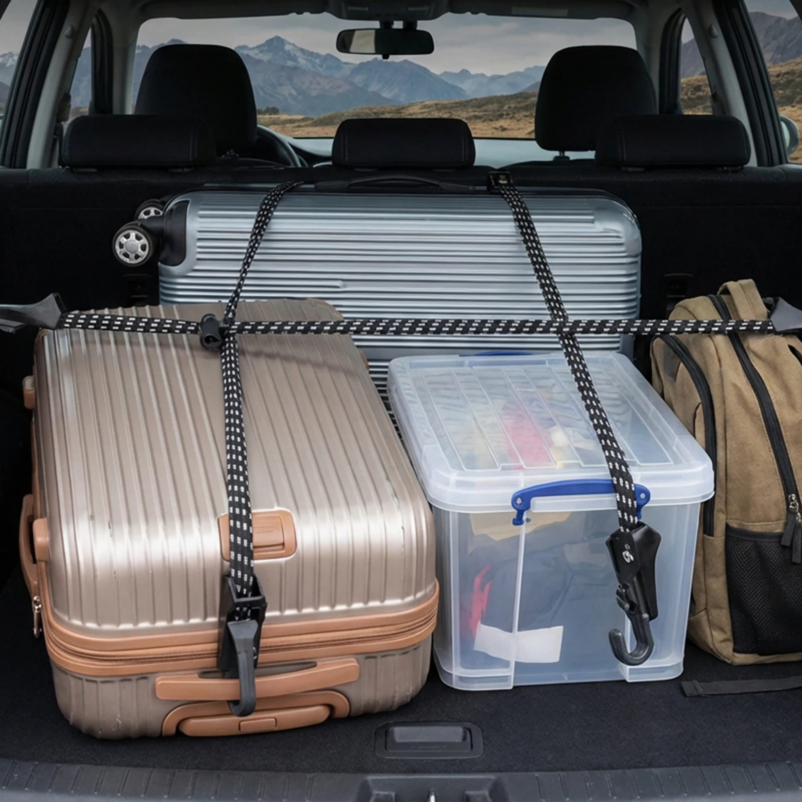 

Bike Tie Down Straps For Mountain Bikes Elastic Luggage Binding Rope With Anti Slip Design