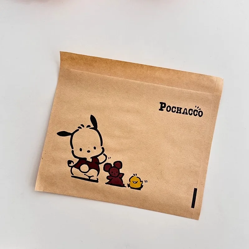 10pcs Hello Kitty Pochacco Anime Kraft Paper Bag Kawaii Sanrio Thickened Large Capacity Packaging Bag Storage Gift Pouch Party