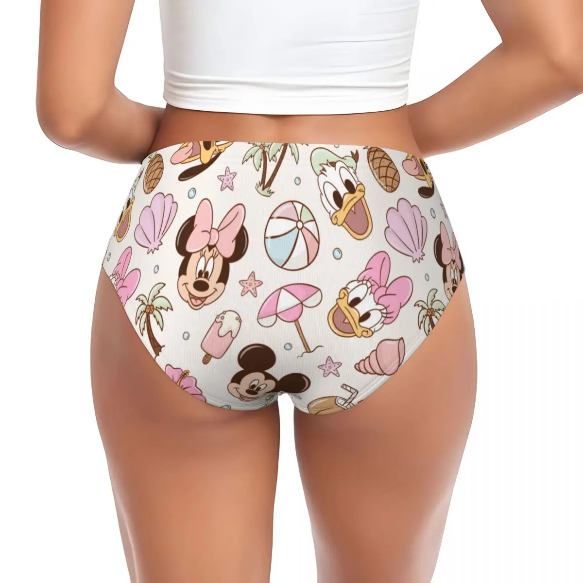 Disney Summer Women's Underwear Brief Cute Ladies Panties Briefs