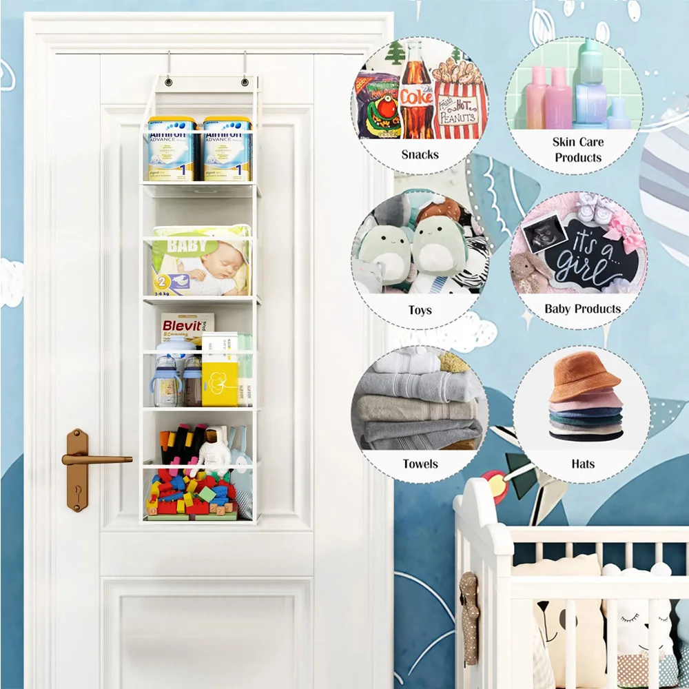 4/6 Layer Hanging Organizer Behind The Door Storage Bags For Clothes Miscellaneous Closet Bedroom Dorm Storage Hanger Rack