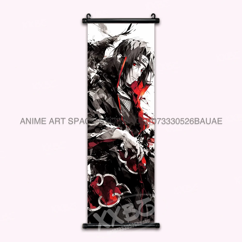 Bandai Anime Naruto Hängende Malerei Hatake Kakashi Wandkunst Schriftrollen Bild Uchiha Sasuke Home Decor Leinwand Poster Haruno Sakura Wandbild 9