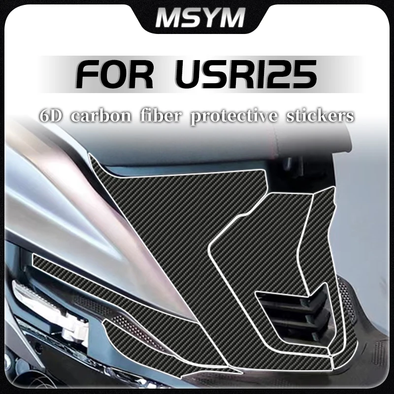 

For HAOJUE USR125 Usr125 usr125 6D Carbon fiber protective sticker car body film waterproof and sun protection modification