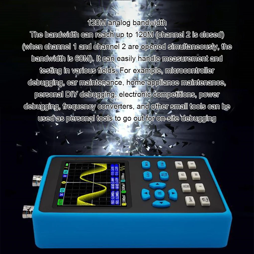 PU Handheld Oscilloscope - Compact For On--Go Measurements With High Performance High Accuracy DSO2512G