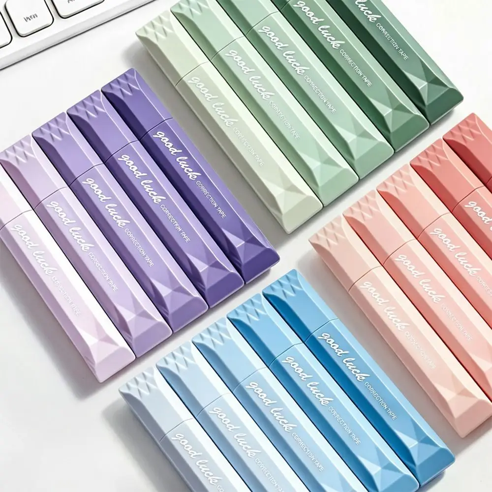 5pcs/set Gradient Color Correction Tape Pen-Shape Invisible Silent Coating Tape Original Paper Color Correction Roller