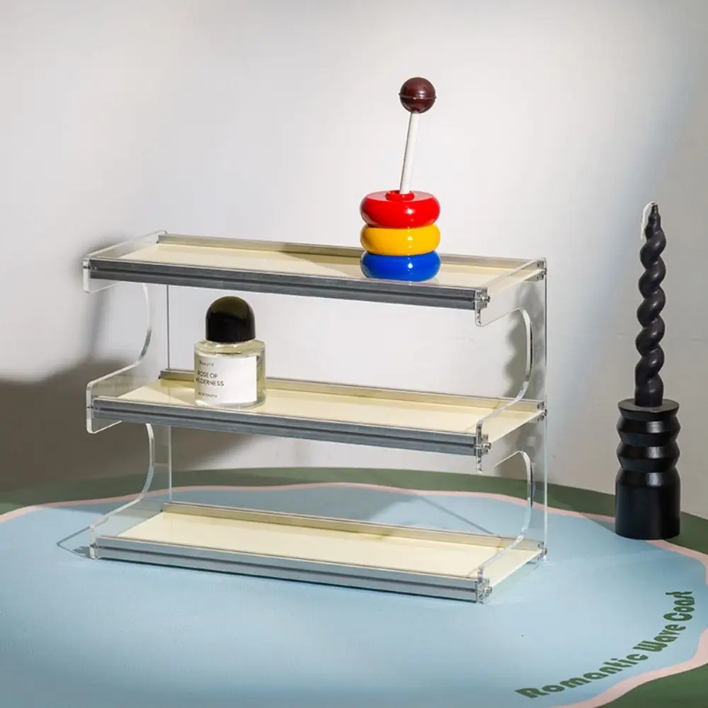 

Акриловая полка для домашнего хранения, органайзер, подставка для игрушек ручной работы, многослойная декоративная подставка Мемфис, подставка для спальни