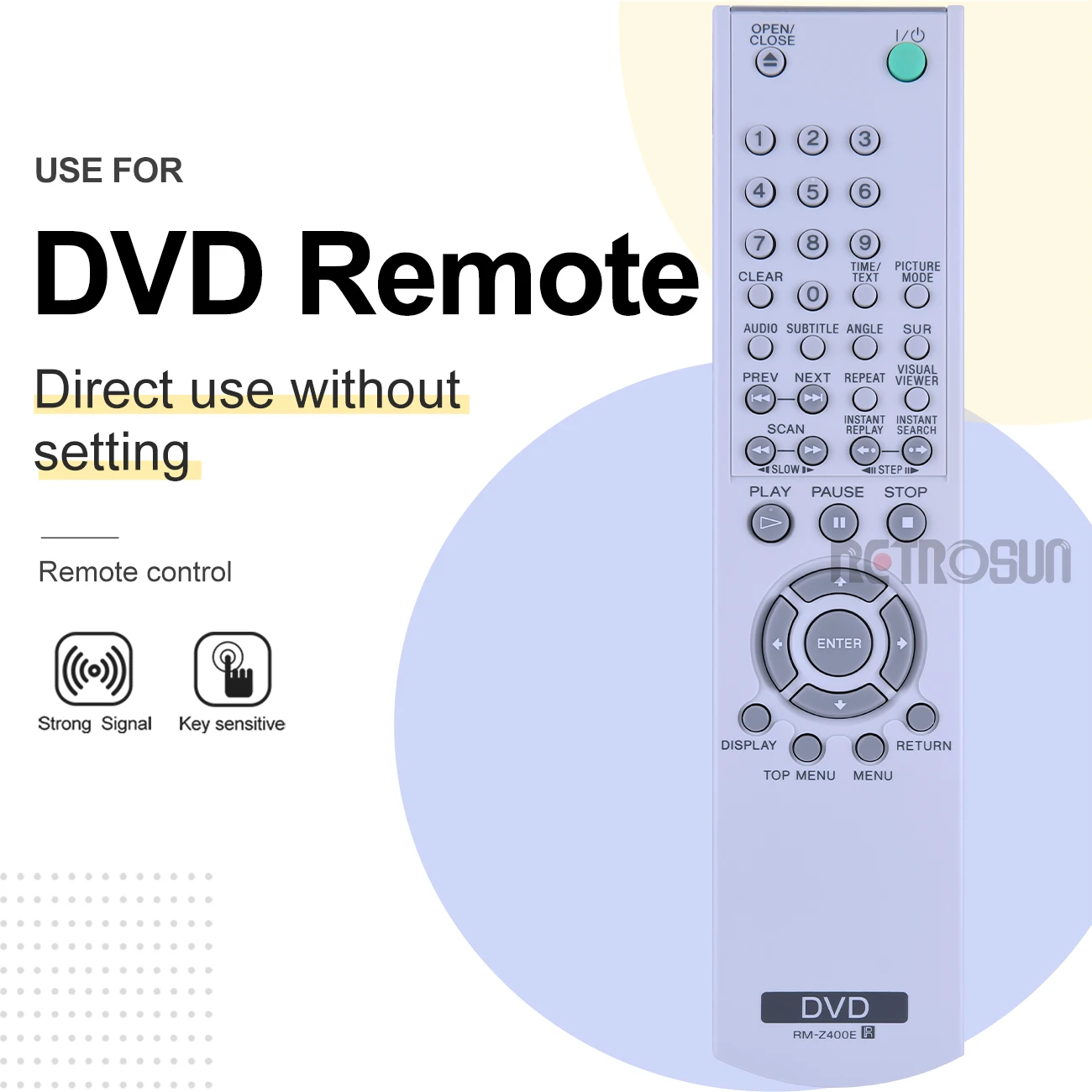 Mando a distancia para reproductor de DVD Aiwa XD-AX10, RM-Z400A, RM-Z400E, nuevo