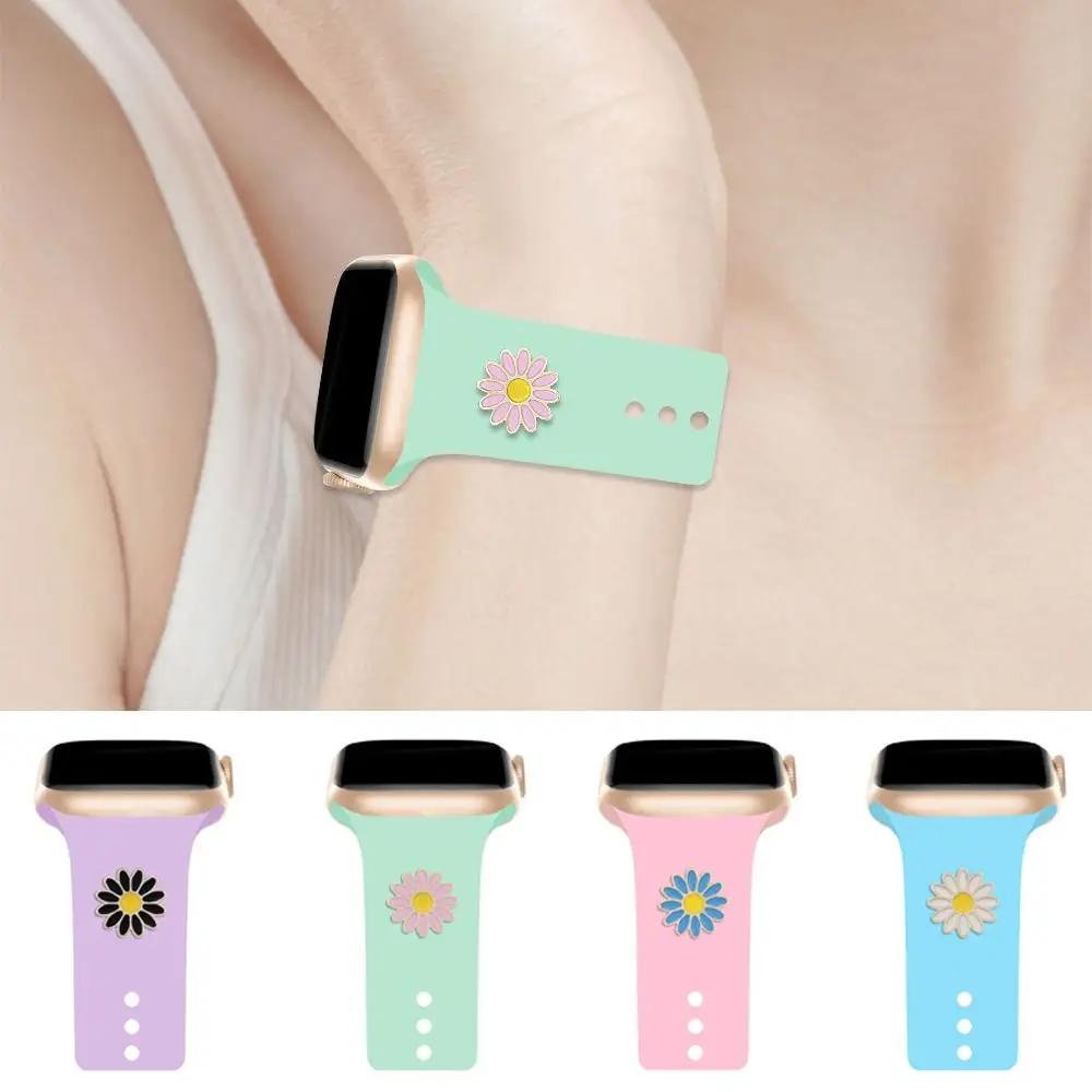 เครื่องประดับสายนาฬิกาข้อมือโลหะเข็มกลัดดอกไม้ใหม่เข็มขัดรัดข้อมือตกแต่งอุปกรณ์สายรัดเล็บ
