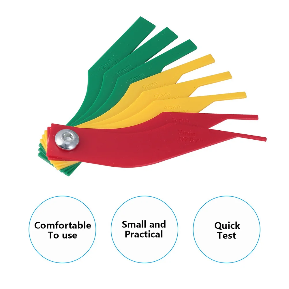 

2Pcs Car Brake Pads Thickness Gauge Professional Scale Durable Plastic Brake Pad Measuring Tool Practical for Auto Repair