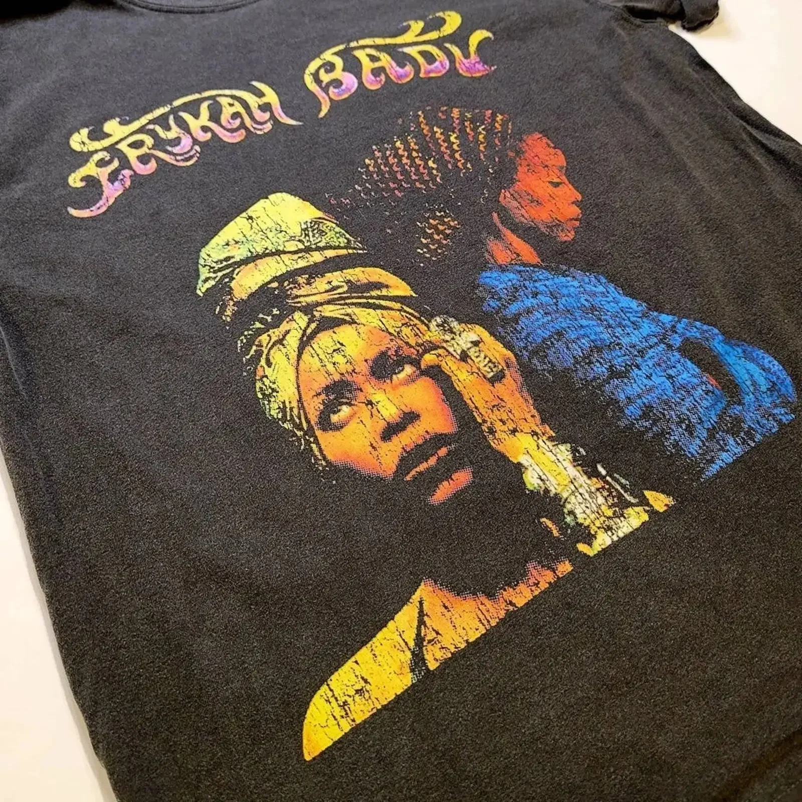 Редкая винтажная футболка ERYKAH BADU Call Tyrone Baduizm Live for Fans S-5XL, мягкая, с эффектом потертости, уличный стиль, унисекс, повседневная.