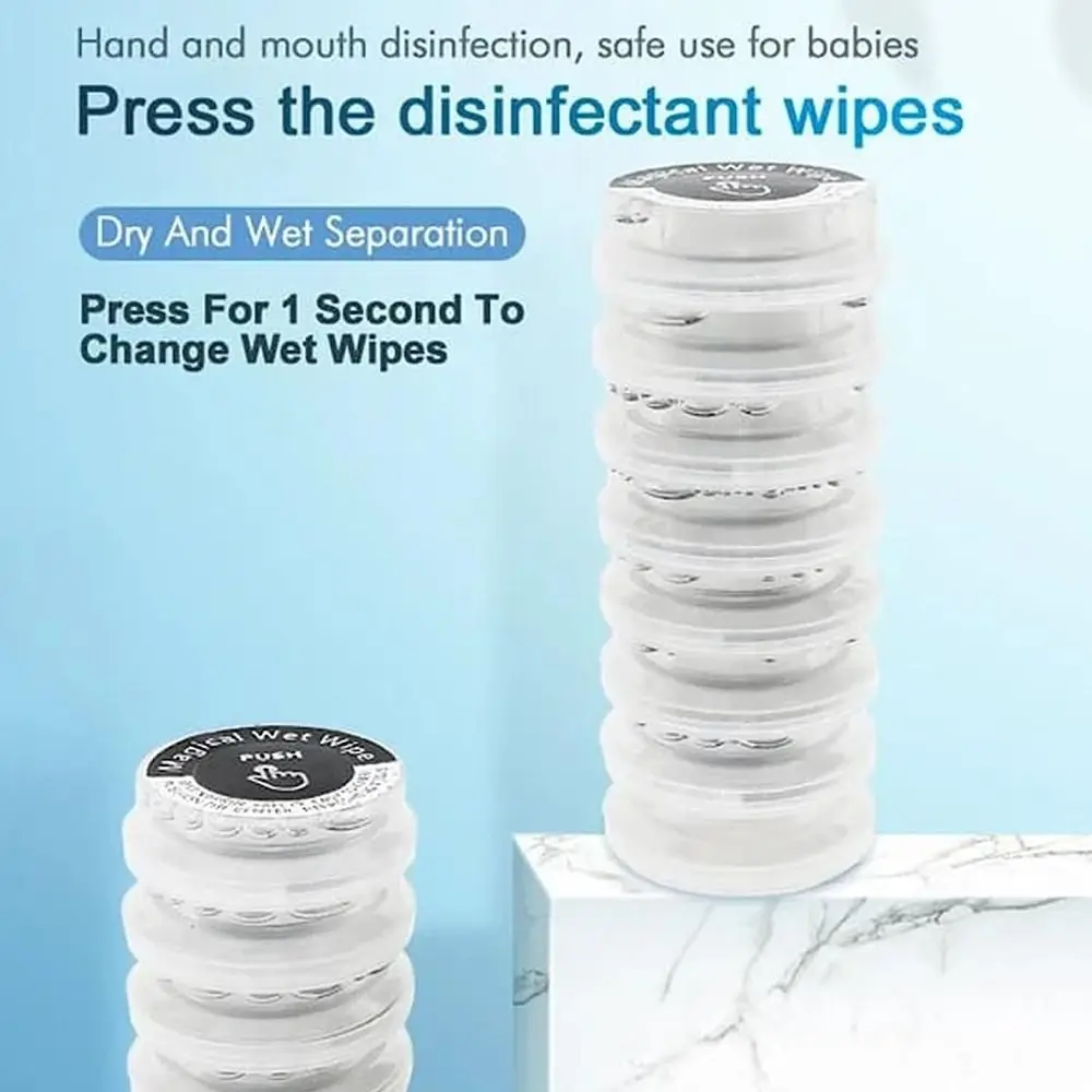10PCS Magical Washable Press-style Wipes Tear Resistance Portable Mini Face Towels Cleaning Hand Pop Towelette Sports