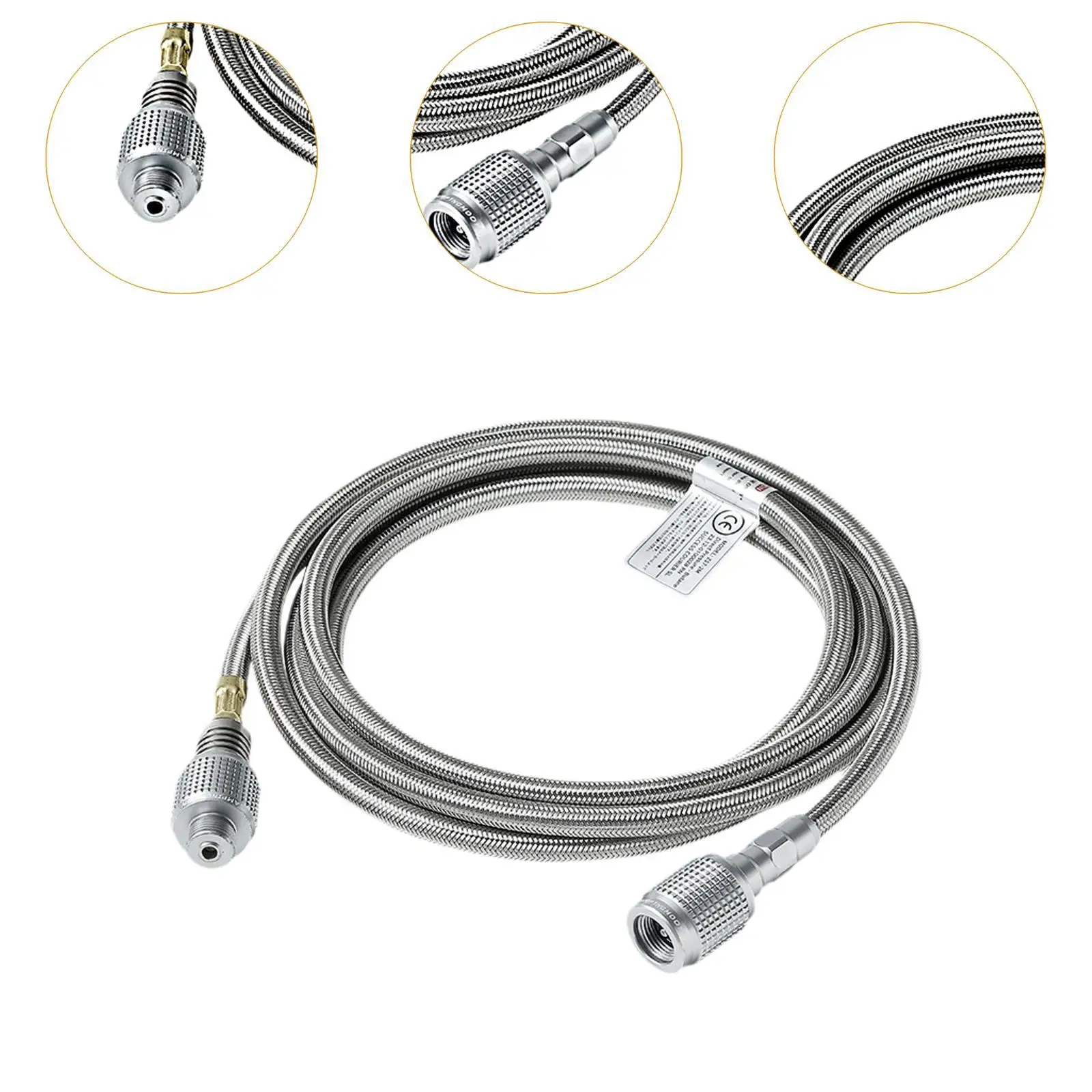 Propanes Tank Adapter 2M 50cm Length Universal Extension Tube Gas Refill Adapter