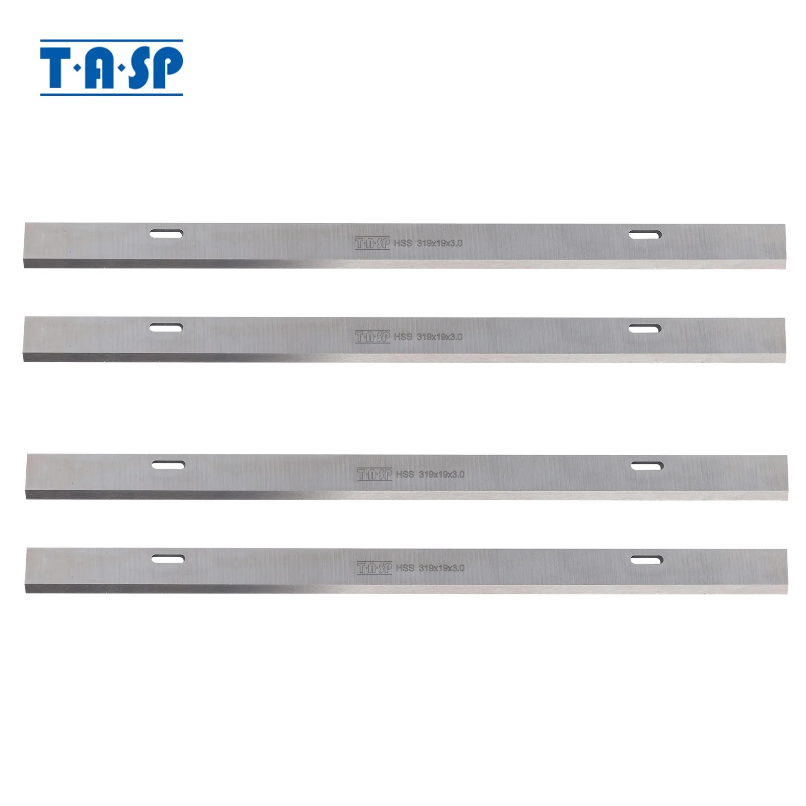 TASP 4pcs 320x19x3mm HSS Thickness Planer Blade 319mm Replacement Wood Planer Knife for Dewalt DW733 Type 2 Stanley SPT18 Planer