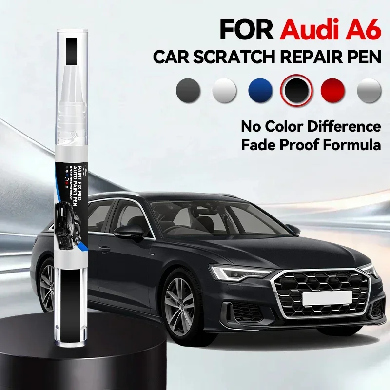 

Ручка-корректор для ремонта автомобильной краски (для эксклюзивного использования) для AUDI A6 1968-2025 гг. Аксессуары для устранения царапин на краске: белый LY9L, синий LX5F, черный.