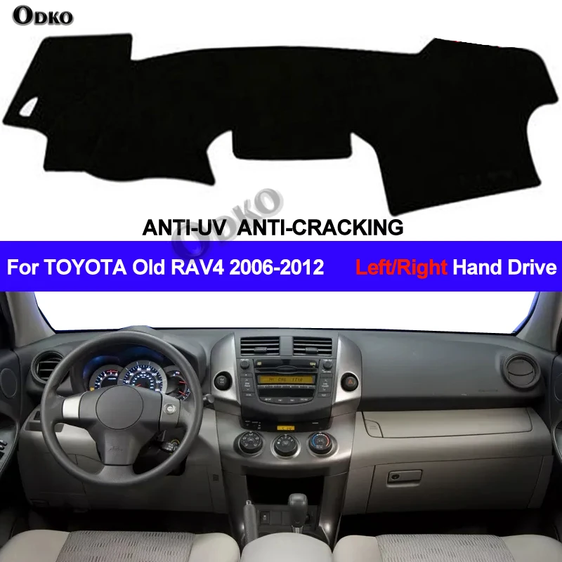

TAIJS Car Dashboard Cover For Toyota Old RAV4 2006 2007 2008 2009 2010 2011 2012 Sun Shade DashMat Dash Board Cover Carpet