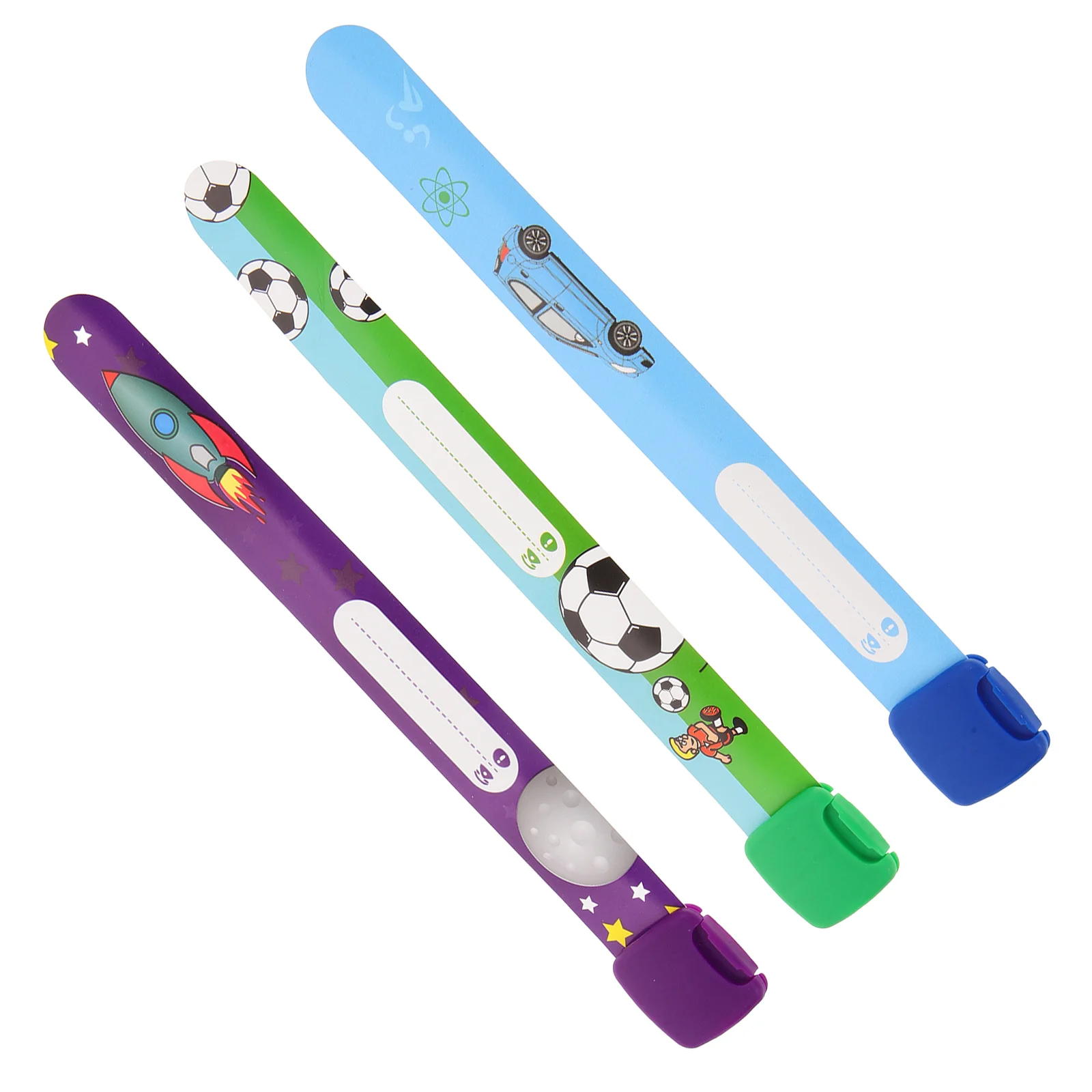 3 Pcs Watchband Anti-Lost Wrist Strap Reusable Child ID Bracelet Football Wristband Backpack for Kids