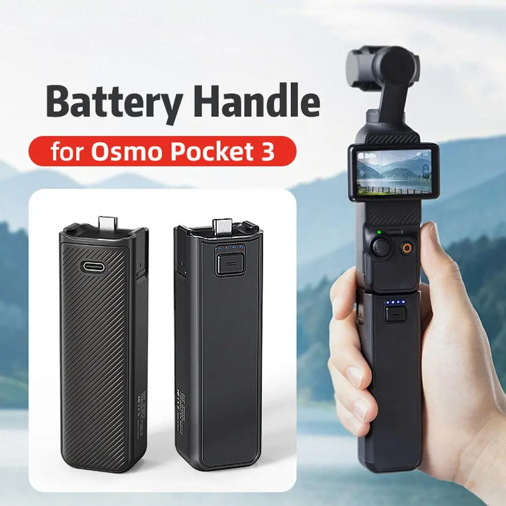 Battery Handle Grip for dji Osmo Pocket 3 4500mAh Portable Power Bank Grip Portable Charger Charging Selfie Vlog Attachment