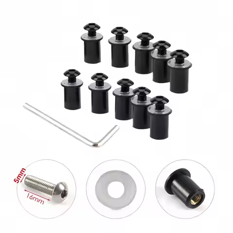 10PCS 5mm Windscreen Windshield Bolt Screw Kit For Honda CBR 125R 250R 300R 500R 600 900 954 1000 RR CBR650R CBR954RR CBR600 F4i