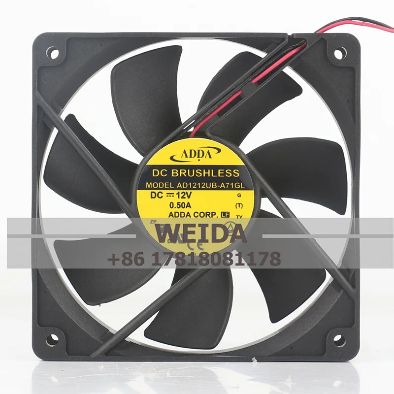 

Chassis fan New ADDA AD1212UB-A71GL/A7BGL/A73GL 12025 DC12V 0.50A Large air cooling fan 120 x 120 x 25MM