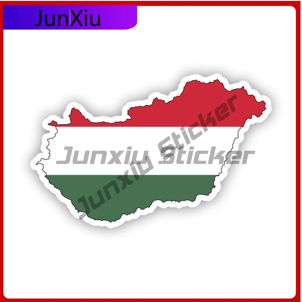 

Stylish Hungarian Shaped Hungary Flag Sticker Decal Creative Uv Protected Country Pride Decal Outdoor Uv Resistant Best