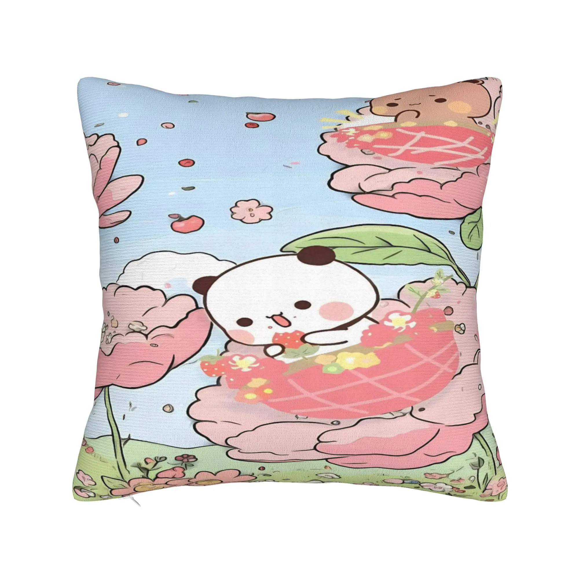 Pillow Case Panda Bear Bubu Dudu Square Pillow Cover  Funny Cushion Cover Design Pillowcases For Sofa Home Decoration