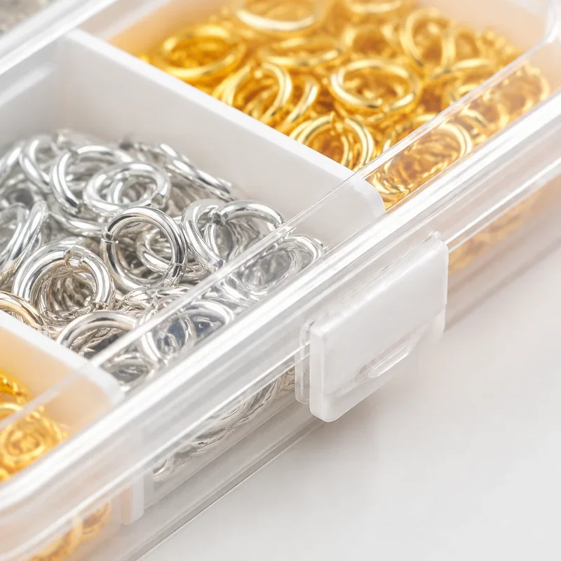 Mixed Sizes Jump Rings Set Gold Silver Open Split Rings