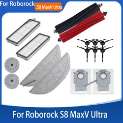 Roborock S8 MaxV Ultra Accessories Robot Vacuum Cleaner Mop Cloth Vacuum Bags Main Side Brush Filter Spare Parts