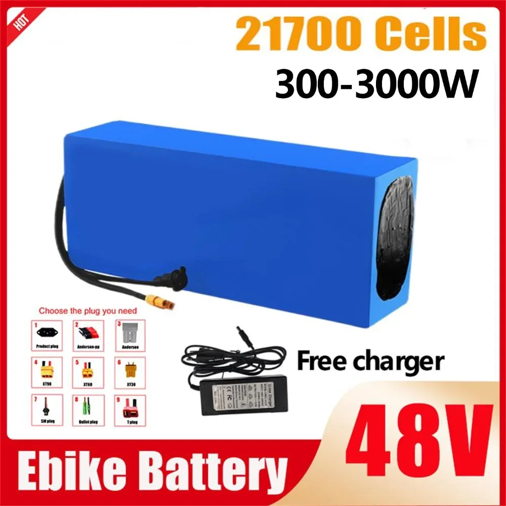 

48V 20Ah 30Ah 40Ah 50Ah 25Ah Ebike Electric Bike Accu Akku Powerful Bafang 500w 1000w 1500w 2000w 21700 Lithium Battery Pack