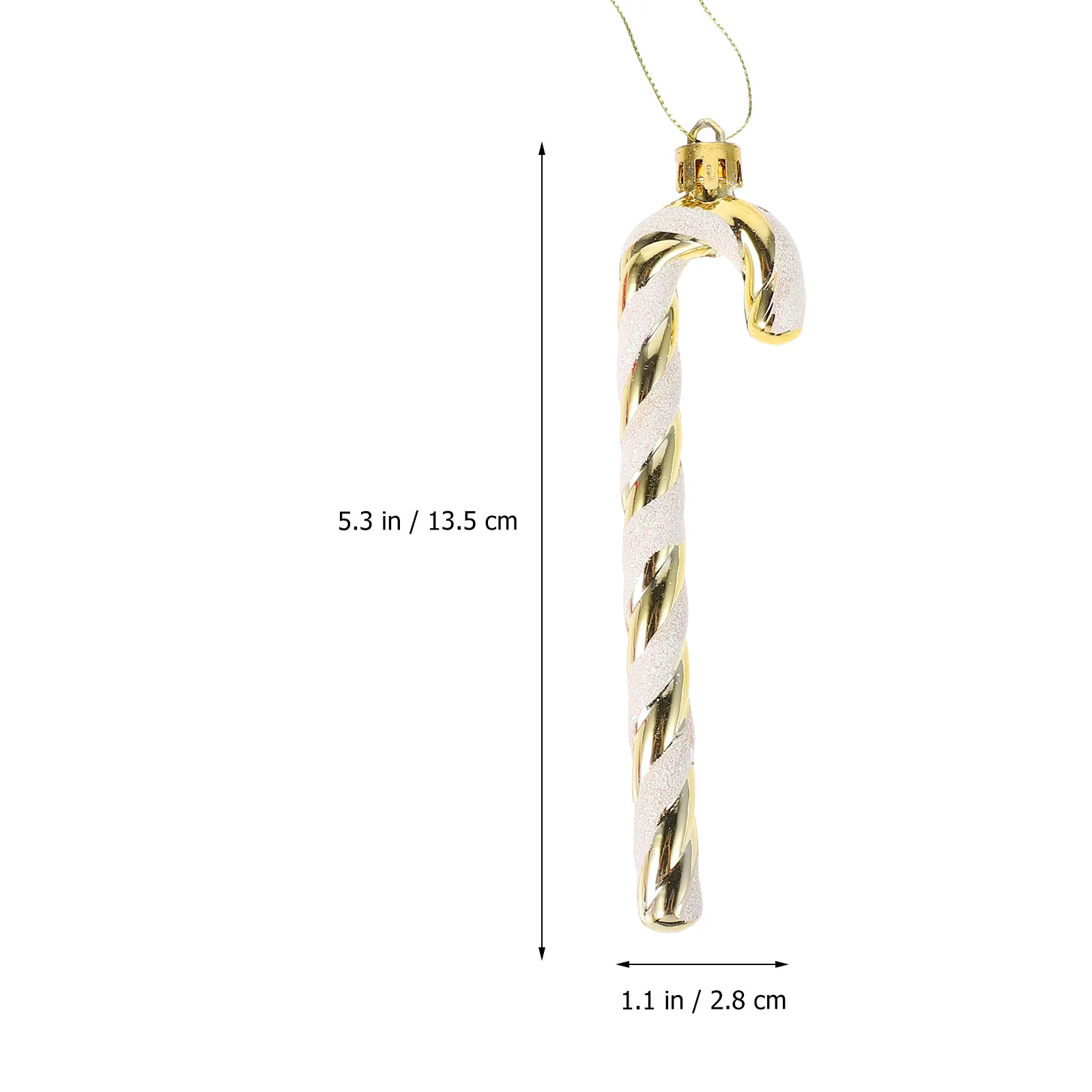 

18Pcs Christmas Tree Decoration Hanging Pendant Crutch Shape Decorative Ornaments Holiday Party Home Festive Christmas Candy