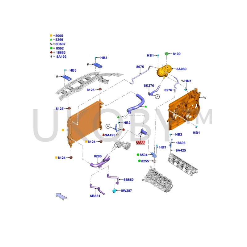 DR3Z8566B DR3Z8566A Suitable for Fo rd Water tank, water pipe, warm air pipe joint