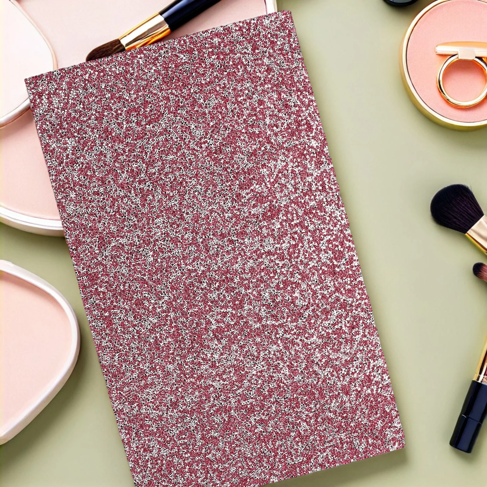 Tappetino per tappetino con strass Cuscino per manicure pieghevole con glitter Poggiabraccio lucido per la fotografia di nail art - Tech professionale per unghie