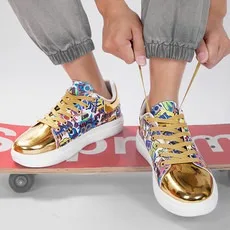 

We are purchasing new shiny board shoes, casual thick-soled trendy shoes in large sizes sneakers men