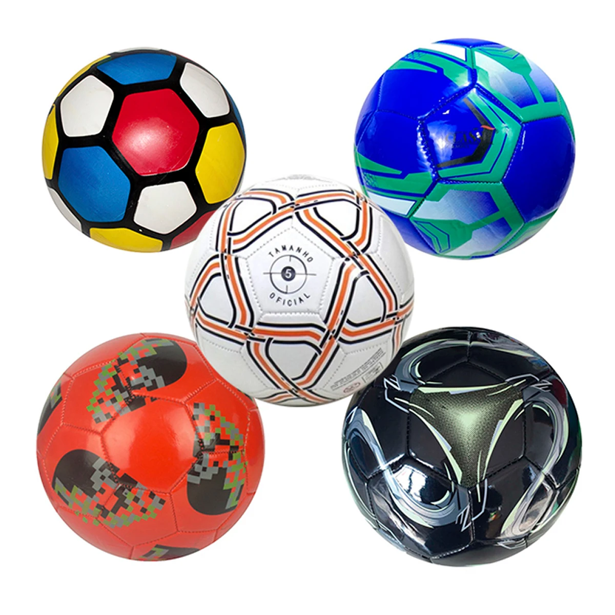 Kit With 10 Assorted Children's Social Football Field Balls