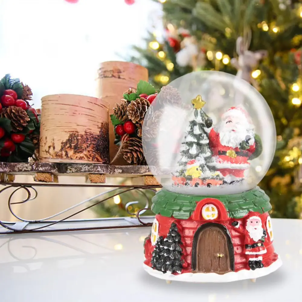 Santa Claus Snowball Music Box Christmas Ornament