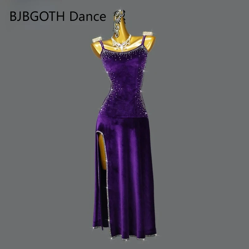 2026 Latin Dance Women's Prom Long Dress Stage Clothing Parties Girls Evening Wear Samba Suit Elegant Party Performance Costumes
