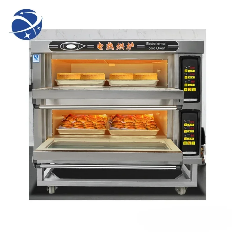 YYHC Hot sale baking oven electric commercial bread bakery oven  automatic 1/2/ 3 Deck Pita Bread Oven for sale