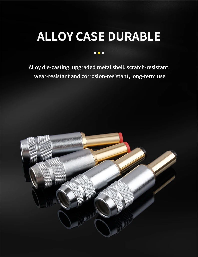 YYAUDIO Kupferbeschichteter Gold-DC-2.1G/2.5G DC-Stromstecker Schweißanschluss für Lineare Stromversorgung 1 Stück – Detail 4