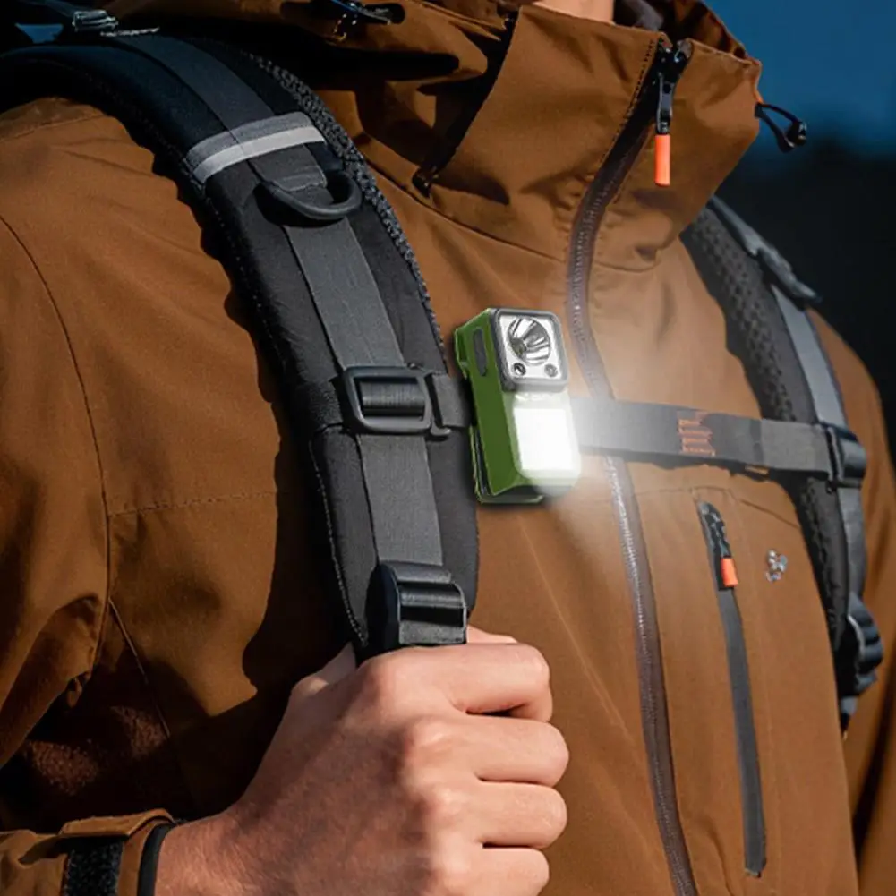 LED-Taschenlampe mit magnetischer Klemme für den Außenbereich, extrem langlebige Beleuchtung, Arbeits- und Notfall-Lampe, zum Aufstecken, wiederaufladbar, für Camping und Wandern