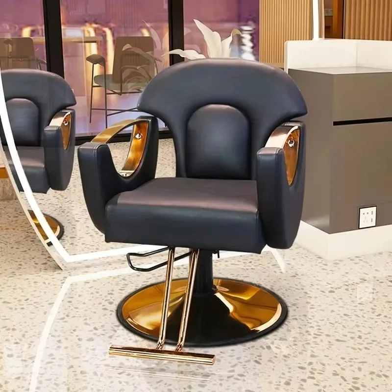 

Classic Comfortable Barber Salon Designed Black Chair Swivel Cadeiras Beleza Frete Gratis Barbershop Chair Tabouret A Roulette