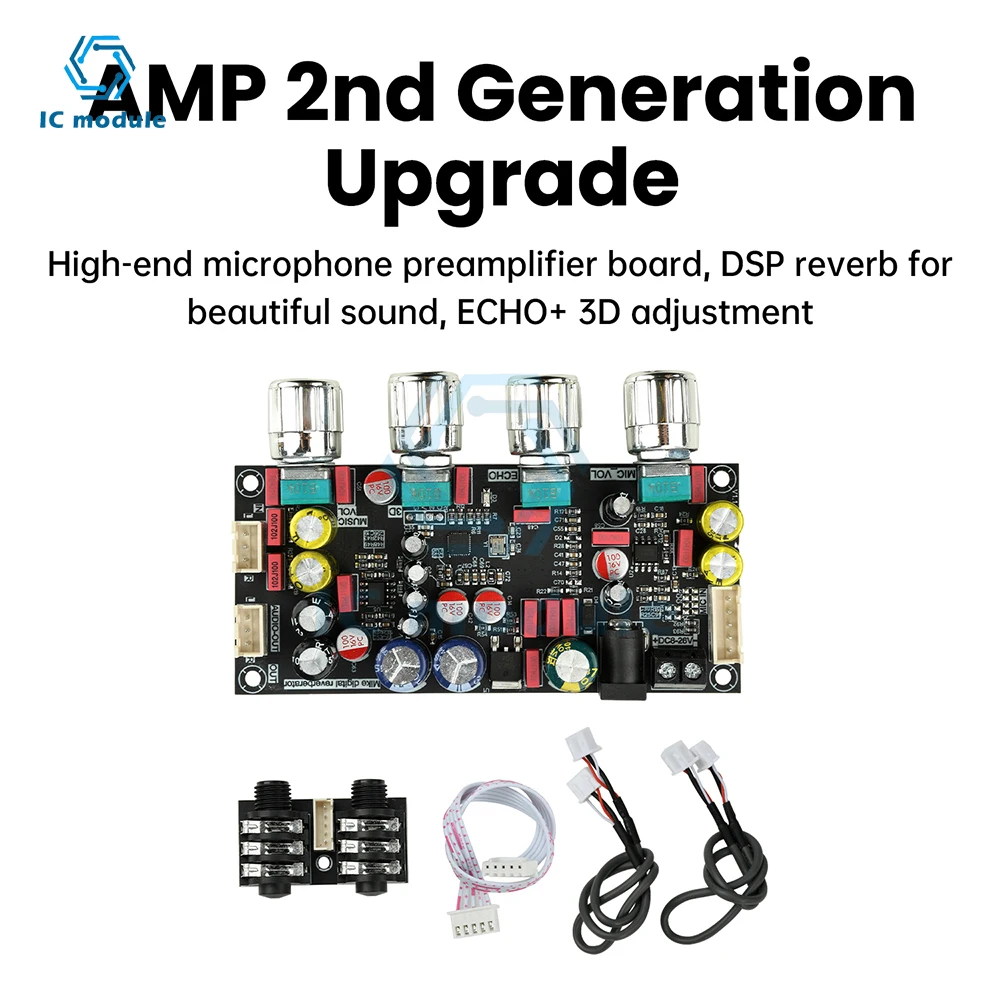 

DSP Karaoke Reverb Board Microphone Singing Effector with Anti-Howling Mixing for Home Karaoke System