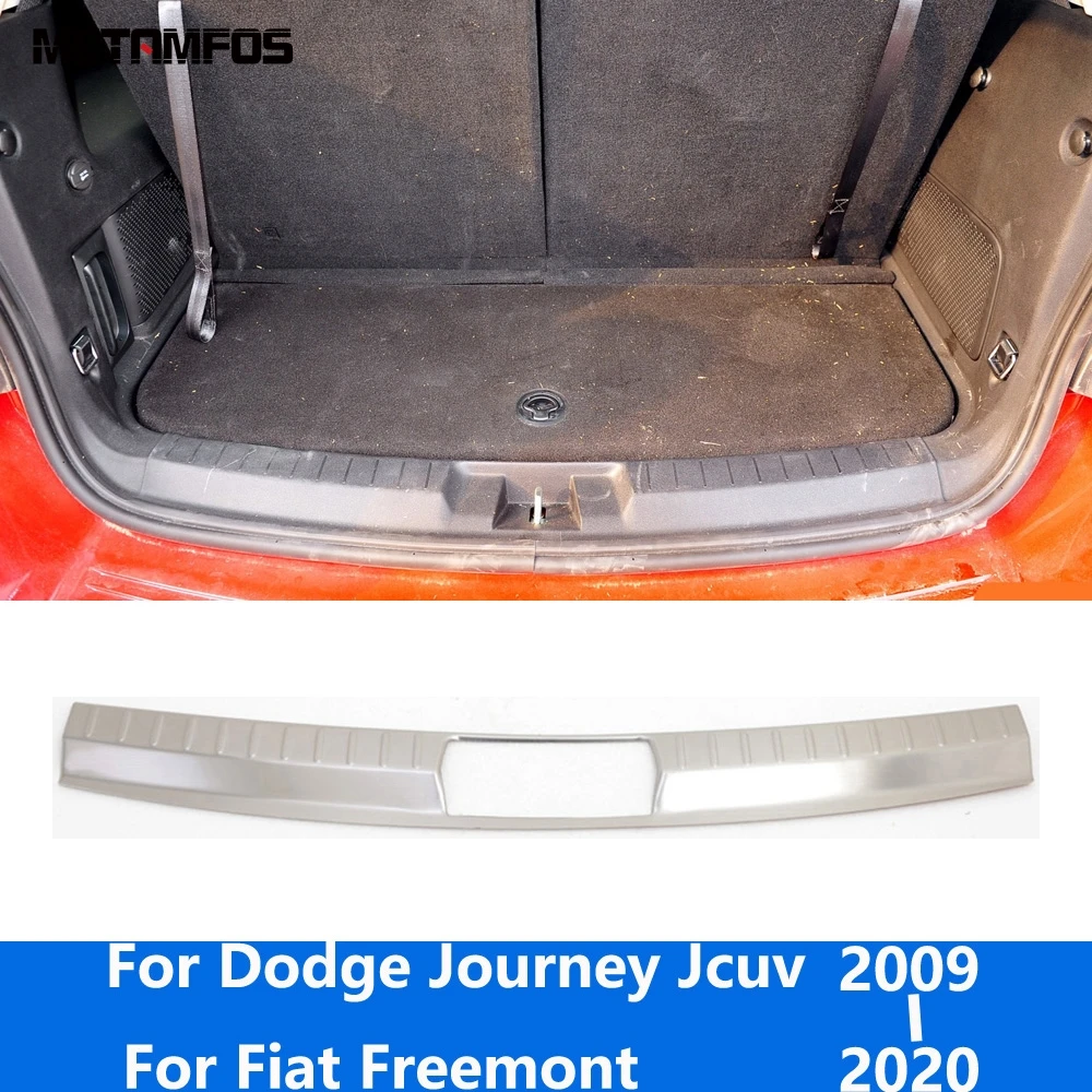 For Dodge Journey Jcuv For Fiat Freemont 2009-2019 2020 Inner Rear Trunk Bumper Plate Door Sill Scuff Guard Sticker Accessories