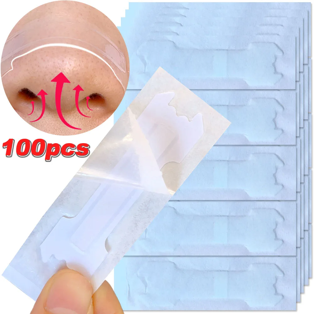 100pcs Transparent Airway Nasal Strips Anti-snoring Nasal Patch Easy To Use Health Care Stop Snoring Patch Better Nose Breath