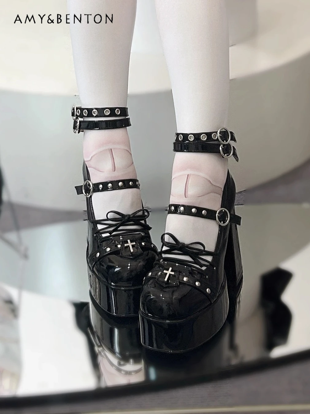 

Original Lolita Thick Heel Women Hot Girl Subculture Punk Sweet Cool High Heels Gothic Elegant Retro Princess Platform Heels