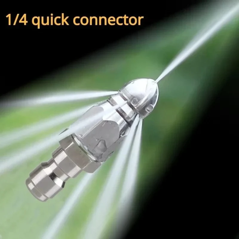 Pressure Washer Sewer Jetter Nozzle Pressure Drain Jetter Hose Nozzle 1/4" Quick Connector 5000 PSI Stainless Steel